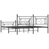vidaXL Metal Bed Frame without Mattress with Footboard Black 183x213cm