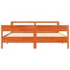 vidaXL Bed Frame without Mattress Wax Brown 180x200 cm Super King Solid Wood Pine