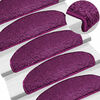 vidaXL Stair Mats 10 pcs 65x21x4 cm Violet Half Round Large