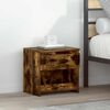 vidaXL Bedside Cabinet Smoked Oak 40x30x39 cm Engineered Wood