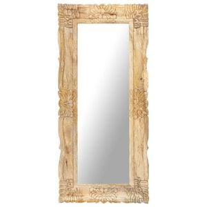 vidaXL Mirror 110x50 cm Solid Mango Wood