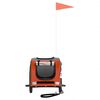 vidaXL Pet Bike Trailer Orange and Grey Oxford Fabric and Iron