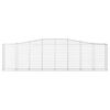 vidaXL Arched Gabion Basket 400x50x100/120 cm Galvanised Iron