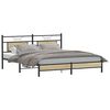 vidaXL Bed Frame without Mattress Sonoma Oak 183x213 cm Engineered Wood