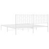 vidaXL Metal Bed Frame without Mattress with Headboard White 183x213cm