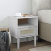 vidaXL Bedside Cabinet SENJA Rattan Look White 40x35x48 cm Solid Wood Pine