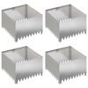 vidaXL Lawn Edging 4 pcs 60 x 60 x 35 cm Steel Silver