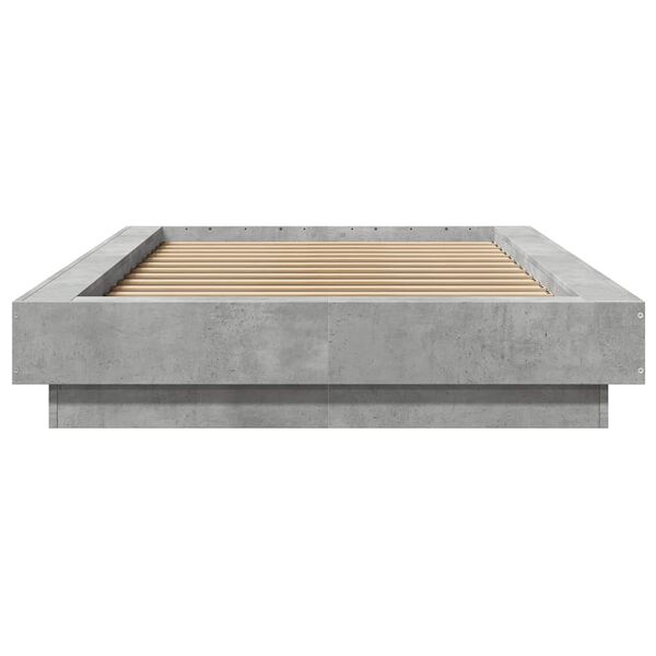vidaXL Bed Frame without Mattress Concrete Grey 100x200 cm