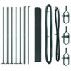 vidaXL Welded Wire Fence with Concrete Base 10 x 1 m PVC-Coated Steel