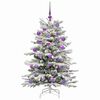 vidaXL Artificial Hinged Christmas Tree White 120 cm PE and PVC