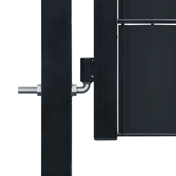 vidaXL Fence Gate PVC and Steel 100x101 cm Anthracite