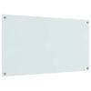 vidaXL Kitchen Backsplash White 110 x 60 cm Tempered Glass