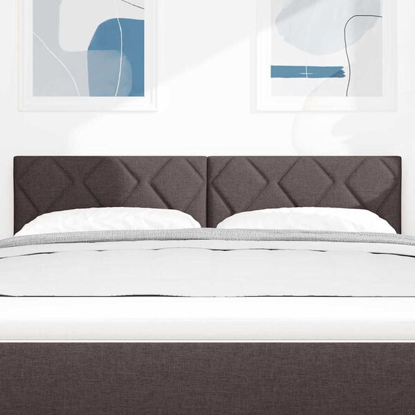 vidaXL Headboard with LED Strip Lights Light Grey 160 cm Fabric