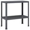 vidaXL Potting Table 60 x 40 x 80 cm Powder-Coated Steel Anthracite