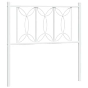 vidaXL Metal Replace Headboard White 75 cm
