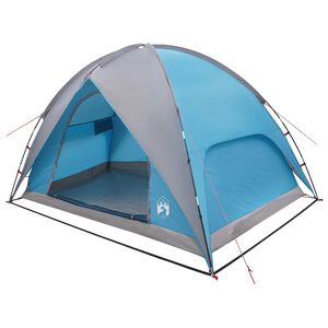 vidaXL Camping Tent with Rainfly Water-resistant 4-Person Blue