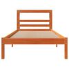 vidaXL Bed Frame with Headboard without Mattress Wax Brown 100x200 cm