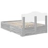 vidaXL Bed Frame with Drawer Grey Sonoma 120 x 200 cm Engineered Wood