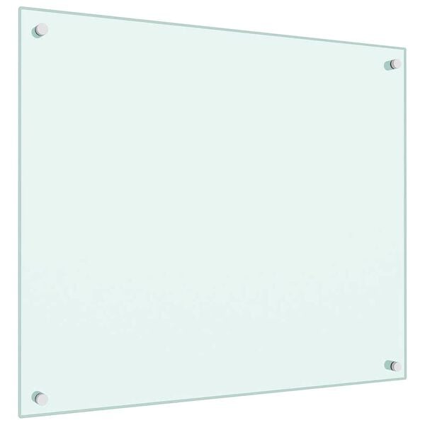vidaXL Kitchen Backsplash Milk 70 x 60 cm Tempered Glass
