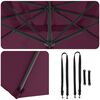vidaXL Umbrella Bordeaux Red 351 x 250 x 260 cm