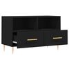 vidaXL TV Cabinet Black 80x36x50 cm Engineered Wood