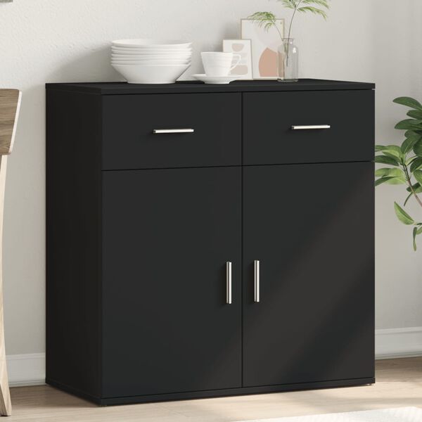 vidaXL Sideboard Black 79x38x80 cm Engineered Wood