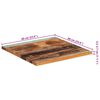 vidaXL Square Table Top 60x60 cm 25-27 mm Solid Reclaimed Wood