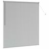 vidaXL Window Blind with Curtains Manual Silver Aluminium