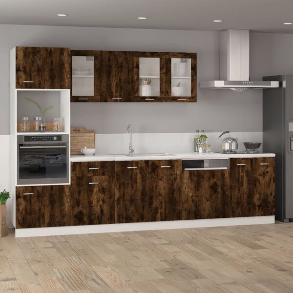 vidaXL Hanging Cabinet Lyon Smoked Oak 39.5x31x60 cm Engineered Wood