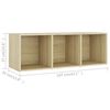 vidaXL TV Cabinets 4 pcs Sonoma Oak 107x35x37 cm Engineered Wood