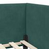 vidaXL Corner Bed Frame Dark Green 80 cm x 200 cm Velvet
