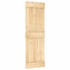 vidaXL Sliding Door with Hardware Set 70x210 cm Solid Wood Pine