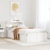 vidaXL Bed Frame with Headboard White 90x190 cm Single Solid Wood Pine