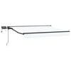 vidaXL Manual Awning Frame with LEDs White and Anthracite 3.5 x 2.5 m