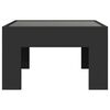 vidaXL Coffee Table with Infinity LED Black 50x50x30 cm