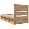 vidaXL Bed Frame Artisian Oak 90 x 190 cm Solid Pine Wood