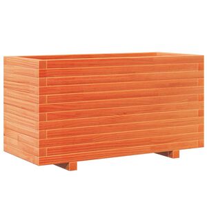 vidaXL Garden Planter Wax Brown 90x40x49.5 cm Solid Wood Pine