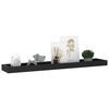 vidaXL Loggia Wall Shelves 2 pcs Black 80x15x4 cm MDF