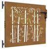 vidaXL Garden Gate 85 x 75 cm Powder-coated steel Black Lockable