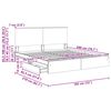 vidaXL Storage Bed Grey Sonoma 180 x 200 cm Engineered Wood