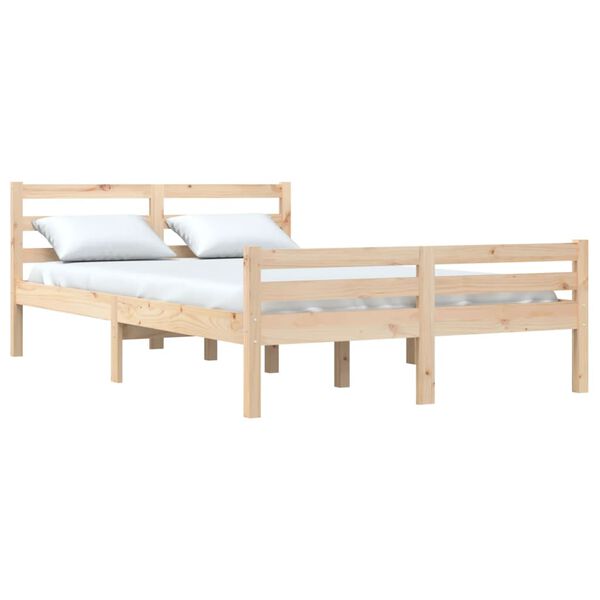 vidaXL Bed Frame without Mattress Solid Wood 140x200 cm
