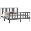 vidaXL Bed Frame without Mattress Grey 160x200 cm Solid Wood Pine