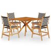 vidaXL 5 Piece Garden Dining Set Solid Wood Acacia