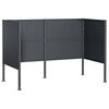 vidaXL Wheelie Bin Screen 167 x 85 x 113 cm Steel Anthracite