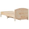 vidaXL Bed Frame without Mattress 75x190 cm Small Single Solid Wood Pine