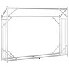 vidaxL Firewood Rack with Rain Cover 151x40.5x110.5 cm Galvanised Steel