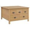 vidaXL Coffee Table Honey Brown 79.5 x 79.5 x 49 cm Solid Pine Wood