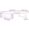 vidaXL Basin Shelf Wall Mounted Steel and Solid Wood Beech