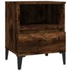 vidaXL Bedside Cabinets 2 pcs Smoked Oak 40x35x50 cm