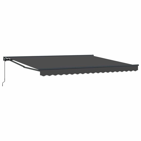 vidaXL Retractable Awning Anthracite 400 x 300 cm Aluminium and Fabric